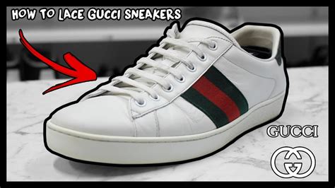 how to lace gucci sneakers|Gucci shoe laces replacement.